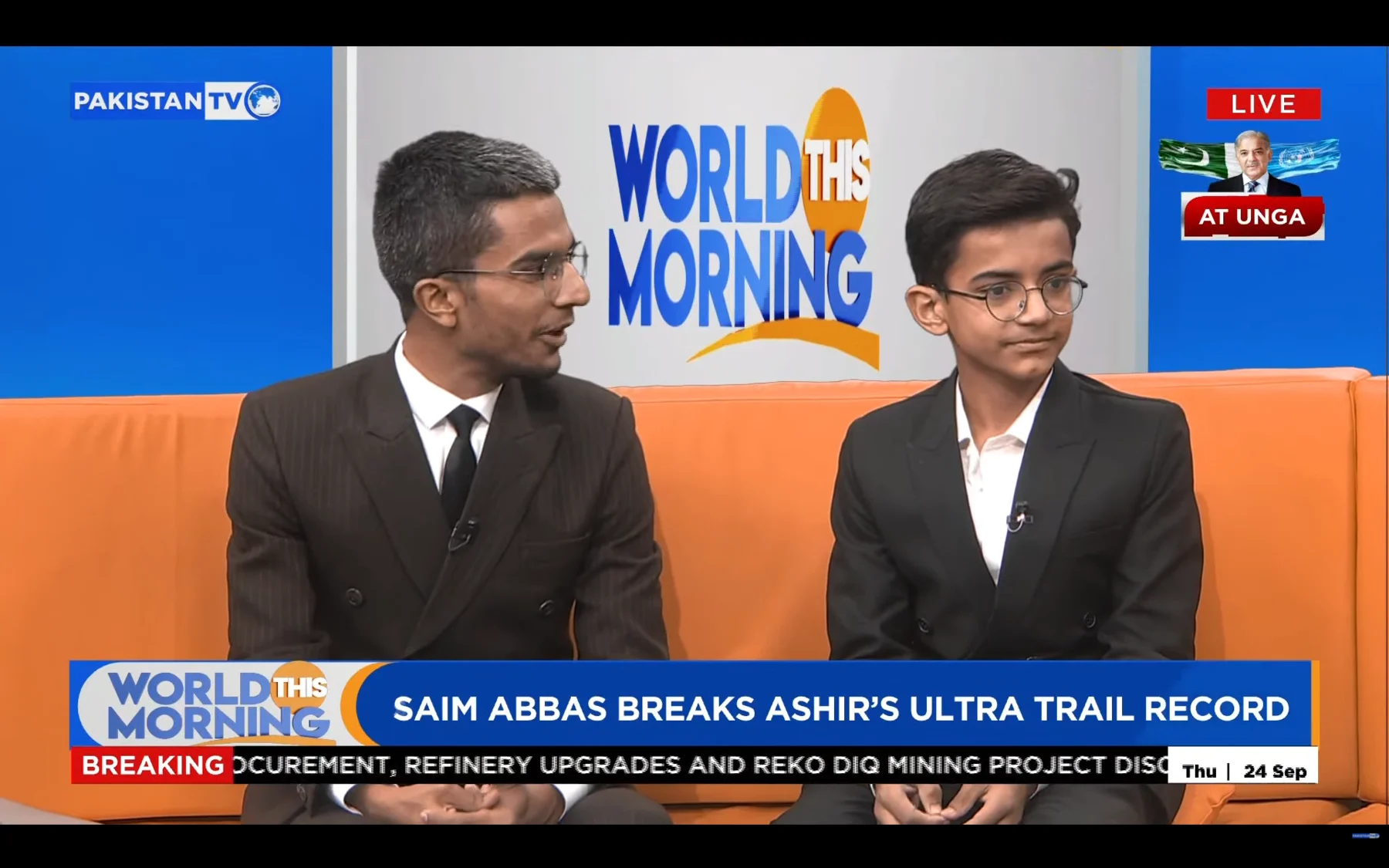 Ashir Abbas and Saim Abbas speaking on Pakistan TV’s World This Morning